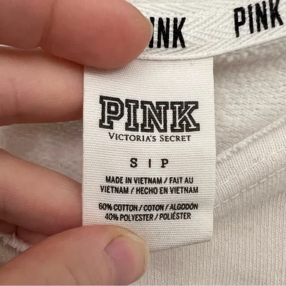 VS PINK Off-Shoulder Stud Sweatshirt - Picture 7 of 8